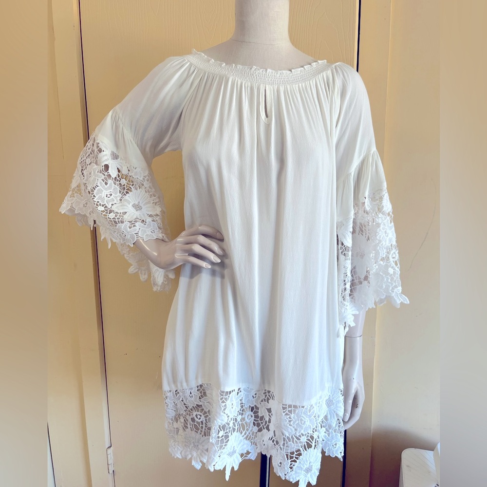Gorgeous white lace detail dress by Muche Muchette